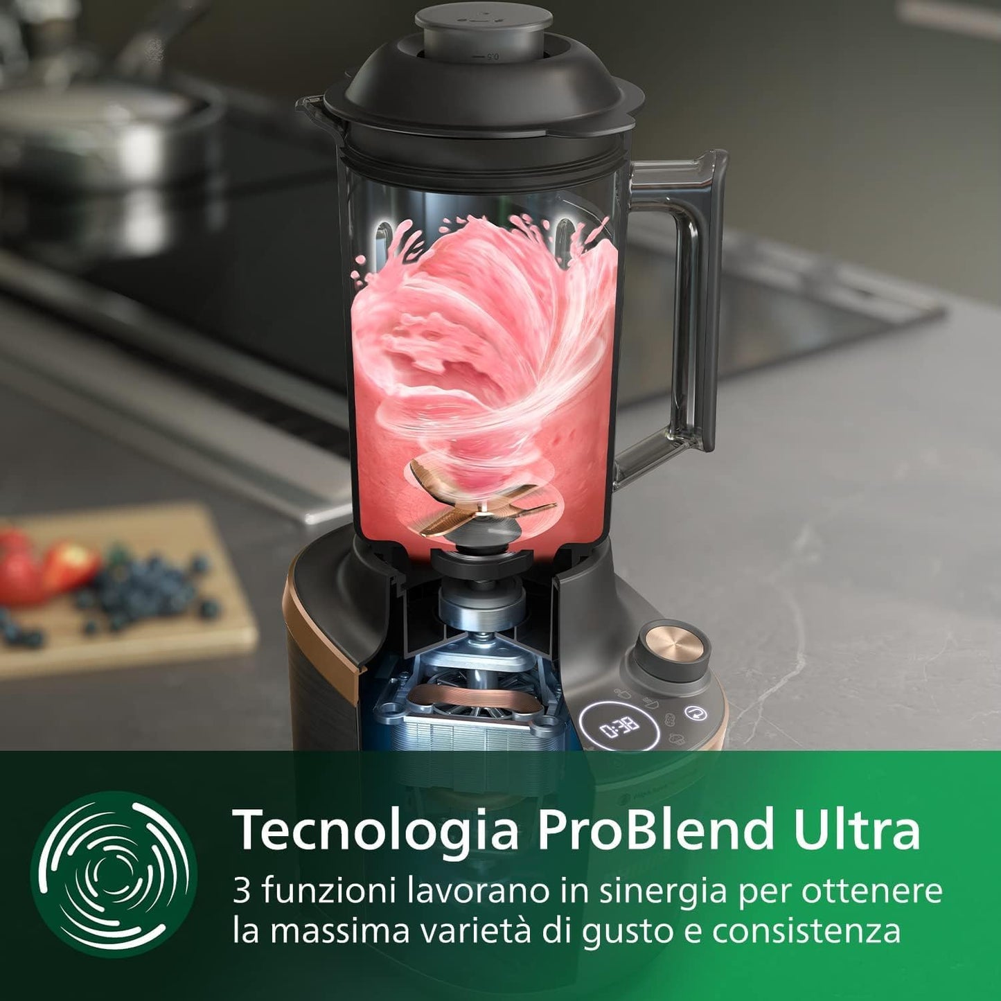 Philips Flip&Juice Frullatore ad alta velocità Serie 7000 con modulo spremiagrumi,(usato)