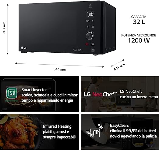 LG MH7265DPS Forno Microonde Smart Inverter (usato) pari al nuovo