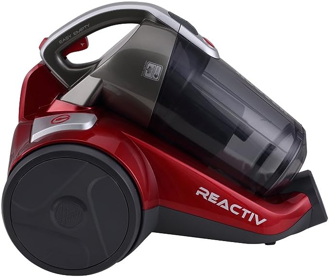 Hoover REACTIV RC81_RC25011 Aspirapolvere a Traino Senza Sacco, 800W, 2 Litri, 75 dBA, Ciclonico, Filtro Epa, Spazzola Parquet, Mini Turbo Spazzola, Rosso USATO/pari al nuovo